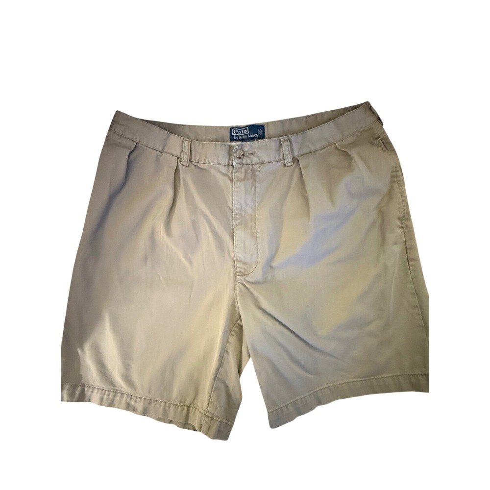Vintage Polo Ralph Lauren Tyler Shorts Men's 40 Khaki Pleated Chino